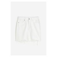 H & M - Džínová minisukně - bílá