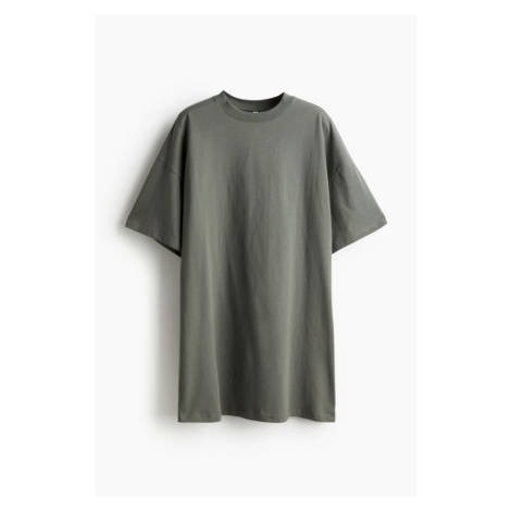H & M - Oversized tričkové šaty - zelená H&M