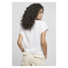 Ladies Oversized Cut On Sleeve Viscose Tee - white