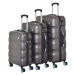 Cestovní kufry set 3ks Dielle Wave 4W S,M,L 150-23 antracitová 169 L