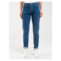 Big Star Woman's Tapered Trousers Denim 190059 Dark Denim-500