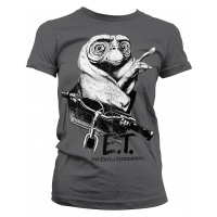 E.T. Mimozemšťan tričko, Biking Distressed Girly Dark Grey, dámské