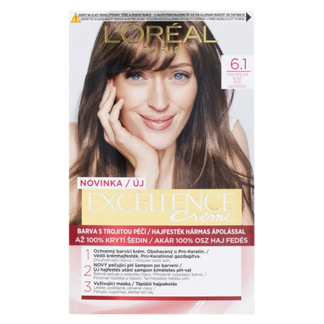 L'OREAL Excellence Creme Barva na vlasy  6.1 Tmavá popelavá blond L’Oréal Paris