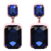 Náušnice Amadora - modrá - Náušnice s krystaly