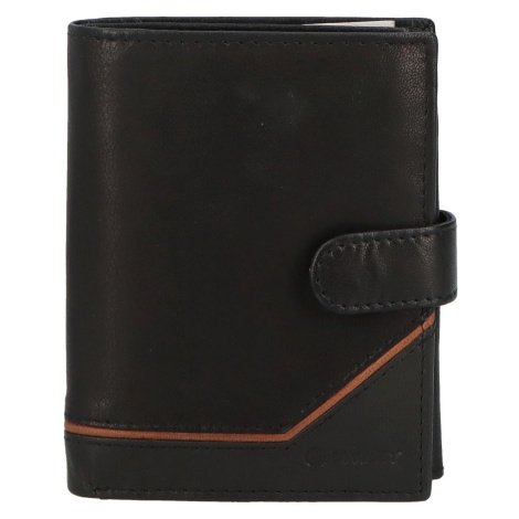 Trendová pánská kožená peněženka Figo, černá - hnědá Diviley