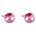 Náušnice Rivoli se Swarovski Elements Light Rose 8 mm