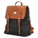 Trendy dámský koženkový kabelko-batoh Erlea, černo-hnědá
