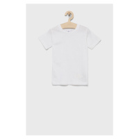 Dětské bavlněné tričko Hype bílá barva, hladký
