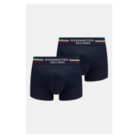 Boxerky Aeronautica Militare (2-pack) pánské, tmavomodrá barva, AM1UBX001