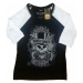 Guns N Roses tričko, Faded Skull Raglan Black&amp;White, dámské