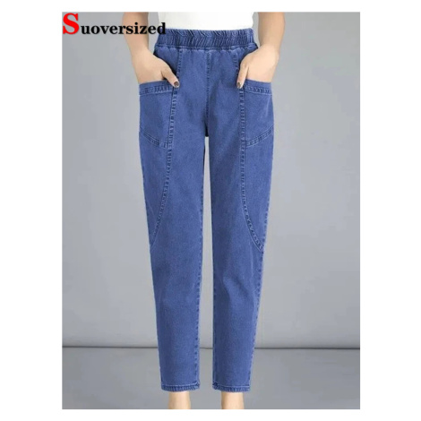 Dámské džíny po kotníky baggy