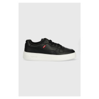 Kožené sneakers boty Levi's Glide černá barva, D7521.0002