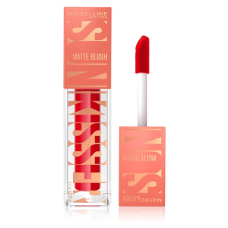 MAYBELLINE NEW YORK Sunkisser Matte tekutá tvářenka s matným efektem odstín 36 Spicy Red 4.7 ml
