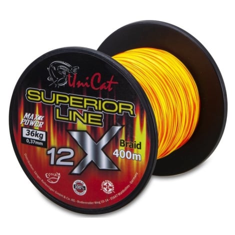 Uni cat splétaná šňůra 12 x superior line 400 m - 0,37 mm 36 kg