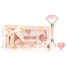 Crystallove Rose Quartz Selflove Set masážní váleček na obličej a masážní pomůcka