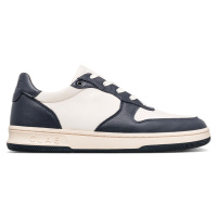 Clae Malone Navy Leather Off-White