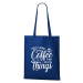 DOBRÝ TRIKO Bavlněná taška s potiskem Coffee Barva: Královsky modrá