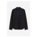 H & M - Popelínová košile Regular Fit - černá