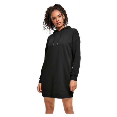 Ladies Organic Oversized Terry Hoody Dress - black Urban Classics