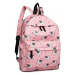 Růžový netradiční batoh s obrázky jednorožců Zaclyn Lulu Bags
