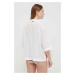 Bavlněná plážová košile Calvin Klein bílá barva, KW0KW02447