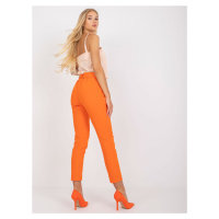 Oranžové klasické rovné nohavice Giulia