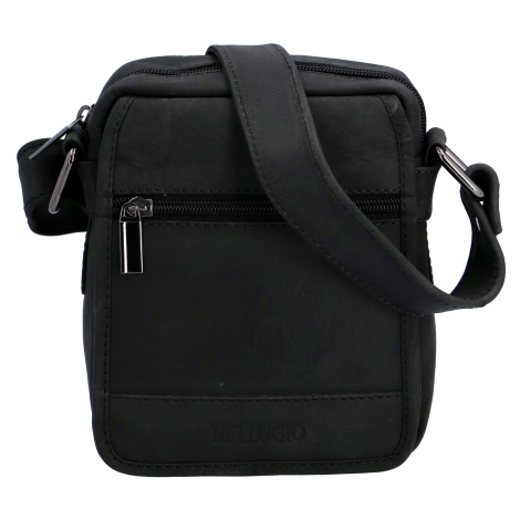 Menší kožená crossbody Jan, černá Bellugio