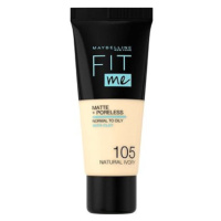 MAYBELLINE NEW YORK Fit Me! Matte & Poreless Foundation 105 Natural Ivory 30 ml