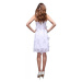 krátké bílé společenské šaty Dafné