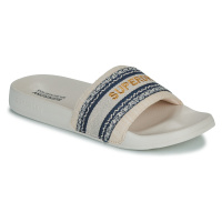 Superdry Vegan Webbing Pool Sliders Béžová