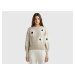 Benetton, Sweater With Floral Inlay