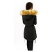 Voděodolná černá dámská bunda s vysokým stojáčkem (M-953)