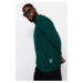 Trendyol Emerald Plus Size Regular/Real Fit Comfort Labeled Cotton Sweatshirt