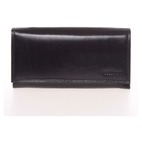 Velká dámská černá kožená peněženka - Bellugio Omega