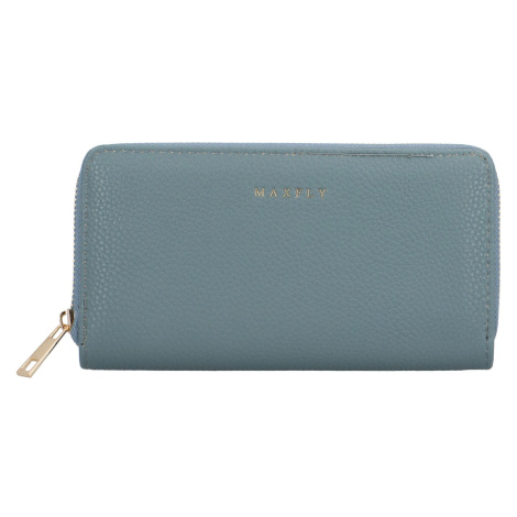 Velká stylová dámská koženková peněženka Julien, matná modrá MaxFly