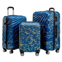 ROWEX Odolný cestovní kufr Pulse, modrý žíhaný, set 3 ks (40 l, 66 l, 109 l)