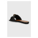 Kožené pantofle Kurt Geiger London Kensington Puff Sandal dámské, černá barva, 2026600109