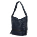 Dámský praktický koženkový kabelko-batoh Paloma,  tmavě modrá