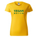 DOBRÝ TRIKO Dámské tričko s potiskem Vegan symboly Barva: Žlutá