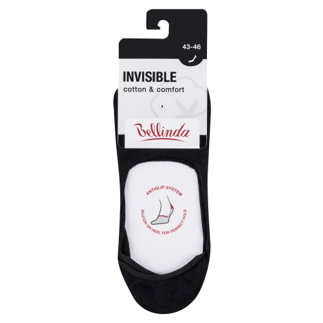 Bellinda INVISIBLE vel. 43/46 dámské a pánské nízké ponožky 1 pár černé
