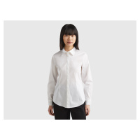 Benetton, Shirt In Stretch Cotton Blend