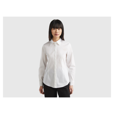 Benetton, Shirt In Stretch Cotton Blend United Colors of Benetton