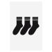 H & M - Sportovní ponožky z DryMove™ 3 páry - černá