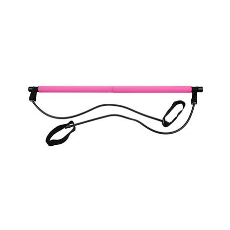Pilates Sticks posilovací tyč s gumou růžová Merco