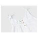 Benetton, Linen Blend Dress With Rouches