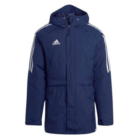 adidas CONDIVO 22 STADIUM PARKA Pánská fotbalová bunda, modrá, velikost