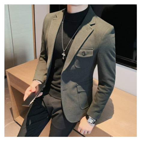 Pánský kabátek typu sako s kapsami JFC FASHION