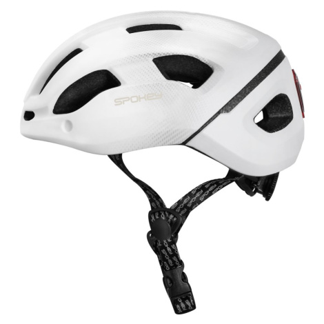 Spokey POINTER SPEED Cyklistická přilba s LED blikačkou a ochranným odnímatelným štítem IN-MOLD,
