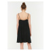 Černé dámské krátké šaty na ramínka Trendyol