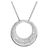 Evolution Group Stříbrný náhrdelník s krystaly Preciosa bílý 32026.1 crystal